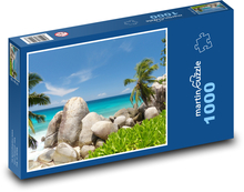 Seszele - plaża Puzzle 1000 elementów - 60x46 cm
