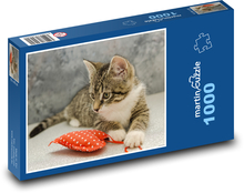 Mačka - srdce, láska Puzzle 1000 dielikov - 60 x 46 cm 