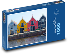 Norské dřevěné domy  Puzzle 1000 dílků - 60 x 46 cm