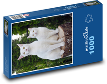 Weiße Katzen Puzzle 1000 Teile - 60 x 46 cm
