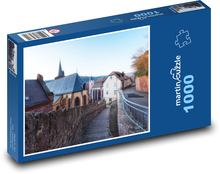Ulice - zabytkowe domy Puzzle 1000 elementów - 60x46 cm