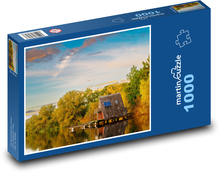 Jazerná chata Puzzle 1000 dielikov - 60 x 46 cm 