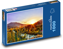 Príroda pri západe slnka Puzzle 1000 dielikov - 60 x 46 cm 