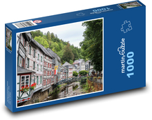 Mesto - Monschau, architektúra Puzzle 1000 dielikov - 60 x 46 cm