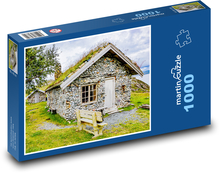 Nórsko - kamenná chata Puzzle 1000 dielikov - 60 x 46 cm 