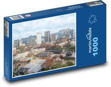 Hanok - Soul, Korea Puzzle 1000 dílků - 60 x 46 cm