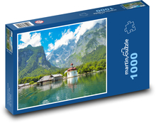 Klášter - jezero Königssee, Německo Puzzle 1000 dílků - 60 x 46 cm