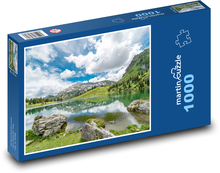 Alpy - hory, jazero Puzzle 1000 dielikov - 60 x 46 cm 