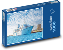 Łódź - port Puzzle 1000 elementów - 60x46 cm