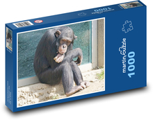 Affe - Schimpanse Puzzle 1000 Teile - 60 x 46 cm