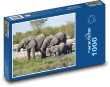 Herd of Elephants Puzzle 1000 pieces - 60 x 46 cm 