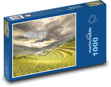 Vietnam - rýže, terasy Puzzle 1000 dílků - 60 x 46 cm