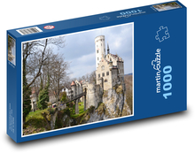 Lichtenštejnský hrad - Německo Puzzle 1000 dílků - 60 x 46 cm
