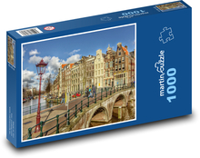 Amsterdam - Keizersgracht, Holandsko Puzzle 1000 dielikov - 60 x 46 cm 
