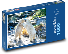 Białe niedźwiedzie Puzzle 1000 elementów - 60x46 cm