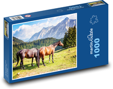 Konie - natura Puzzle 1000 elementów - 60x46 cm