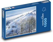 Góry - zimowy krajobraz Puzzle 1000 elementów - 60x46 cm