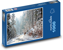 Zimná cesta Puzzle 1000 dielikov - 60 x 46 cm