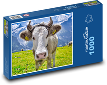 Alpy - krava Puzzle 1000 dielikov - 60 x 46 cm 