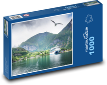 Norsko - Fjordy Puzzle 1000 dílků - 60 x 46 cm