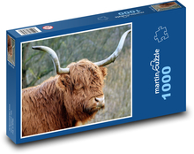 Vysokohorský dobytek - kráva Puzzle 1000 - 60x46 cm