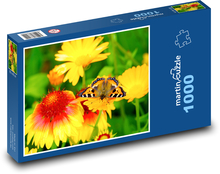 Motýľ - kvety Puzzle 1000 dielikov - 60 x 46 cm 