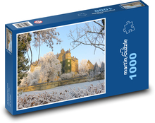 Zámek - zamrzlá řeka Puzzle 1000 dílků - 60 x 46 cm