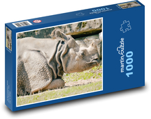 Nosorožec - cicavec Puzzle 1000 dielikov - 60 x 46 cm 