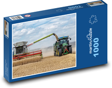 Kombajn a traktor - sklizeň Puzzle 1000 dílků - 60 x 46 cm