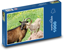 Koza s mládětem Puzzle 1000 dílků - 60 x 46 cm