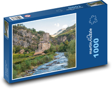 Berge - Altes Schloss Puzzle 1000 Teile - 60 x 46 cm