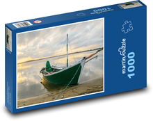 Rybářská loď - jezero Puzzle 1000 dílků - 60 x 46 cm