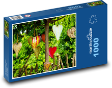 Dekorace - srdce Puzzle 1000 dílků - 60 x 46 cm