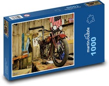 Garáž - dielňa, motorka Puzzle 1000 dielikov - 60 x 46 cm