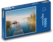 Mólo - kotvisko, západ slnka Puzzle 1000 dielikov - 60 x 46 cm 