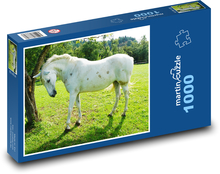 Weiden auf weißem Pferd Puzzle 1000 Teile - 60 x 46 cm