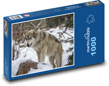 Vlk v lese Puzzle 1000 dielikov - 60 x 46 cm 