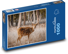 Jeleň - zviera Puzzle 1000 dielikov - 60 x 46 cm