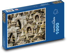 Steinstatuen auf einem Tempel in Indonesien Puzzle 1000 Teile - 60 x 46 cm