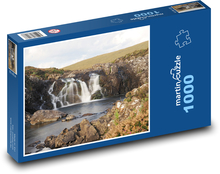 Wodospady w Nowej Zelandii Puzzle 1000 elementów - 60x46 cm