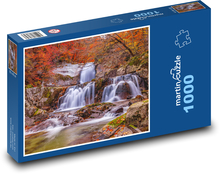 Waterfall in the Autumn Landscape Puzzle 1000 pieces - 60 x 46 cm 