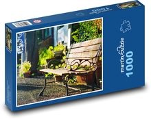 Ławka w słonecznym miejscu Puzzle 1000 elementów - 60x46 cm
