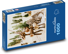 Dřevěná vánoční dekorace Puzzle 1000 dílků - 60 x 46 cm