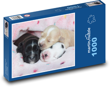 Drei schlafende Welpen Puzzle 1000 Teile - 60 x 46 cm