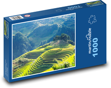 ryžové terasy vo Vietname Puzzle 1000 dielikov - 60 x 46 cm 