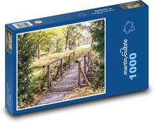 Most v jesennom parku Puzzle 1000 dielikov - 60 x 46 cm
