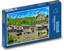 Zamek - budynki, wsie Puzzle 2000 elementów - 90x60 cm