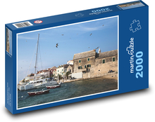 Chorwacja - port, łodzie Puzzle 2000 elementów - 90x60 cm