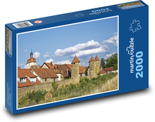 Německo - Bavorsko, domy Puzzle 2000 dílků - 90 x 60 cm