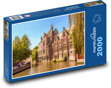 Belgie - Brugge, kanál Puzzle 2000 dílků - 90 x 60 cm
